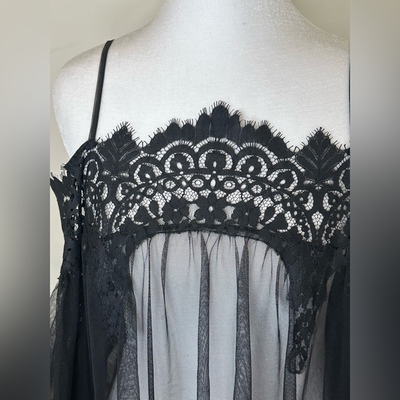 Victoria's Secret Black Lace Chemise women size medium - Picture 2 of 8